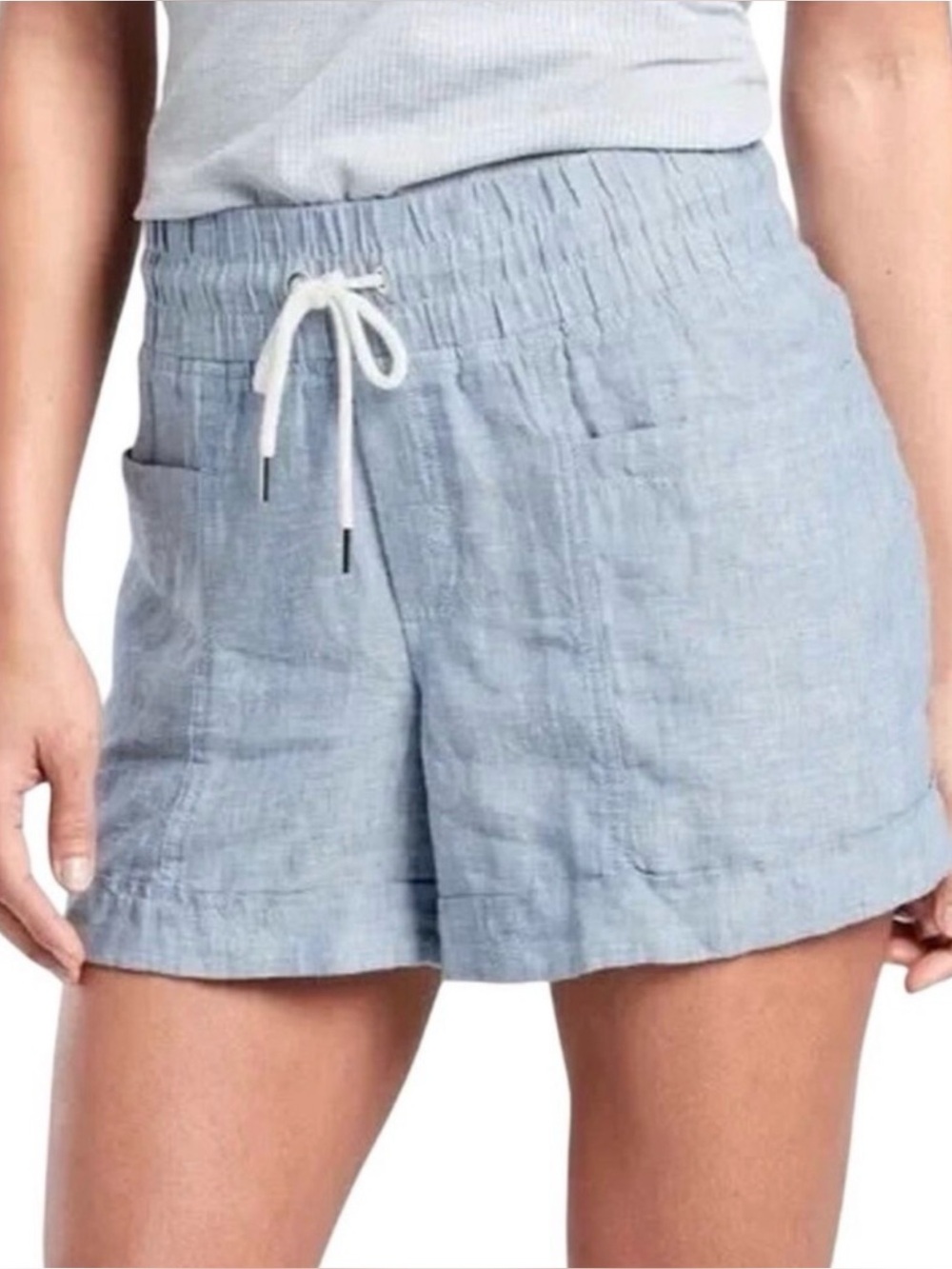 Athleta Cabo Linen 4” Shorts , size 8